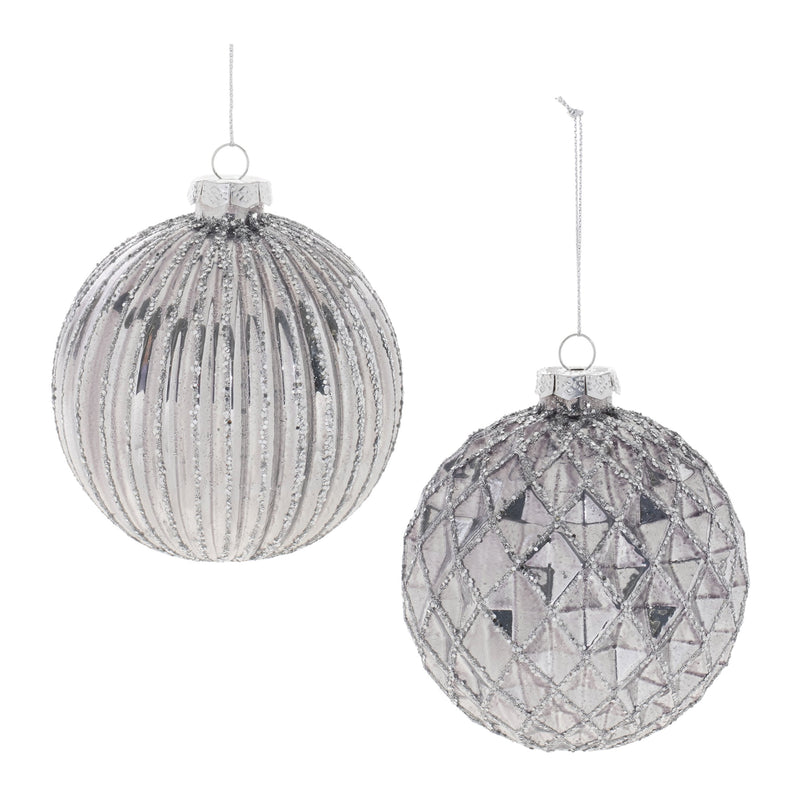 Melrose Glittered Glass Ball Ornament (Set of 6)
