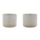 Melrose Porcelain Geometric Patterned Planter Set of 2 Planter, Porcelain