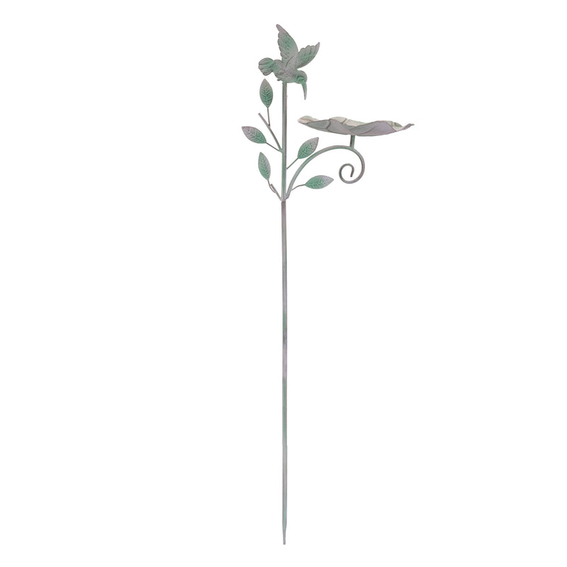 Melrose Iron Hummingbird Leaf Bird Feeder Garden Stake (Set of 2)