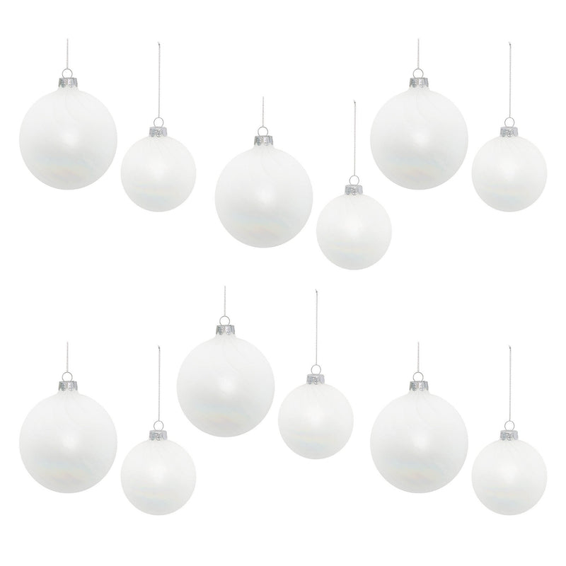 Melrose Iridescent Glass Ball Ornament (Set of 12)