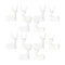 Melrose Modern White Winter Deer Figurine (Set of 12)