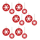 Melrose Red Wood Snowflake Cut-Out Ornament (Set of 12)