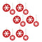 Melrose Red Wood Snowflake Cut-Out Ornament (Set of 12)