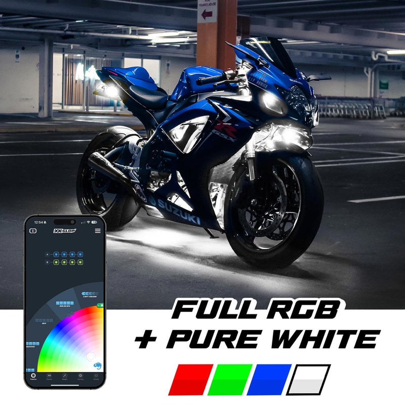 XKGlow XKmax RGB+W addressable Motorcycle LED Accent App Control L - MX-MOTO-ADV