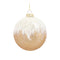 Beaded Gold Glass Ornament with Snowy Accent (Set of 6)