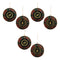 Melrose Metal Deer and Pine Tree Disc Ornament (Set of 6)