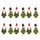 Melrose Glass Santa and Snowman Christmas Tree Ornament (Set of 12)