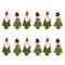 Melrose Glass Santa and Snowman Christmas Tree Ornament (Set of 12)