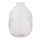 Melrose Frosted Floral Glass Vase
