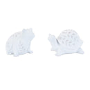 Melrose Etched Frog and Turtle Figurine (Set of 2)