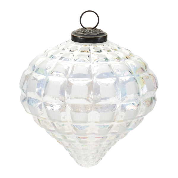 Melrose Iridescent Onion Glass Ornaments – Set of 4