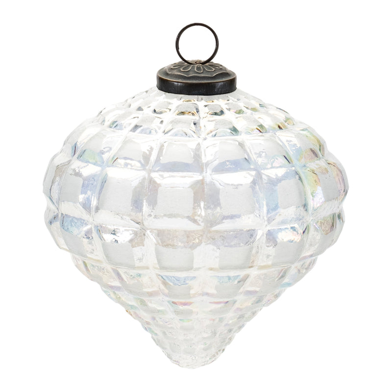 Melrose Iridescent Onion Glass Ornaments – Set of 4