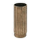 Melrose Ribbed Copper Metal Cylinder Vase (Set of 2)
