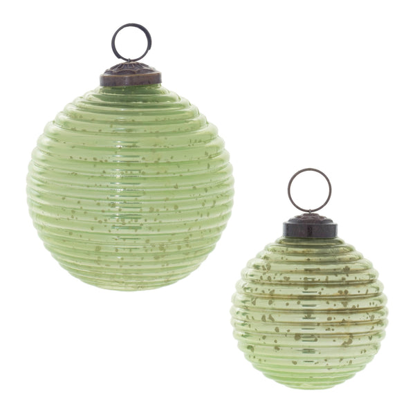Melrose Ribbed Mercury Glass Ball Ornament (Set of 6)