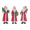 Melrose Glitter Santa Figurine with Pine Accent (Set of 3)