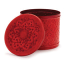 Melrose Red Metal Container with Lid (Set of 2)