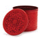 Melrose Red Metal Container with Lid (Set of 2)