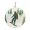 Melrose Metal Snowboard Forest Disc Ornament (Set of 6)