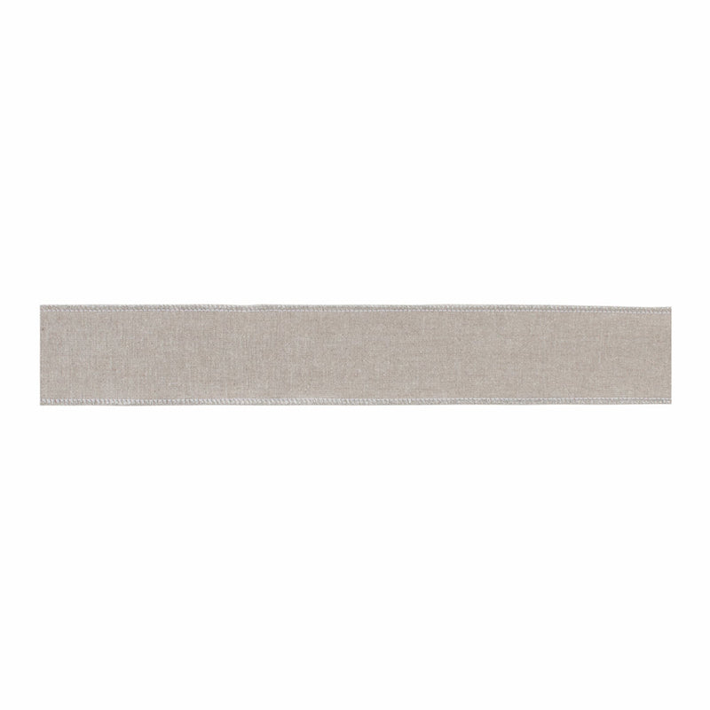 Melrose Beige Shimmer Wired Ribbon (Set of 2)