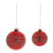 Melrose Red Glittered Glass Ball Ornament (Set of 6)