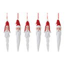 Melrose Carved Santa Drop Ornament (Set of 6)