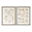 Melrose Framed Floral Wall Art Under Glass, Modern, Wood, Plastic