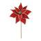Melrose Jeweled Pointsettia Flower Stem (Set of 2)