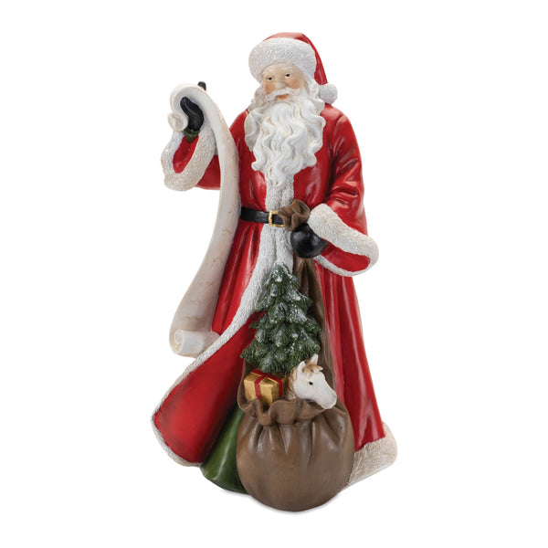 Melrose Santa with List Statue 16"H