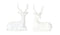 Melrose Modern White Winter Deer Figurine (Set of 12)