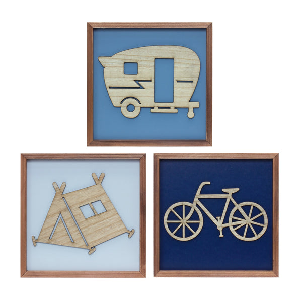 Melrose Wood Adventure Wall Frames, Rustic, Wood