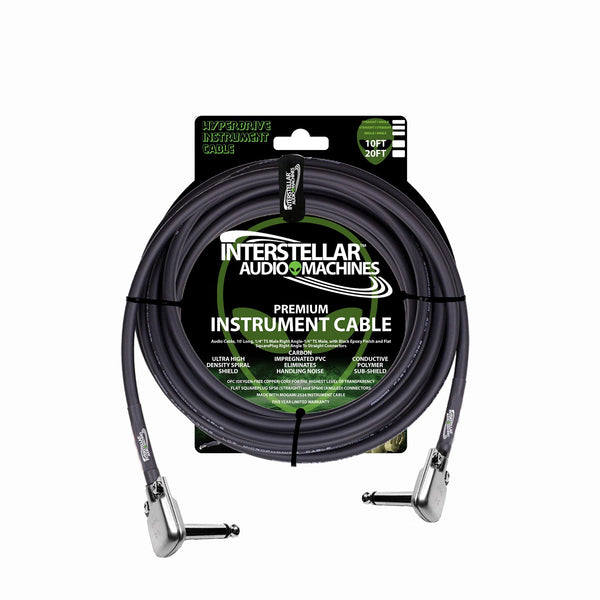 IAM 10' Hyperdrive Premium Instrument Cable - 1/4" TS Male Angle-Angle