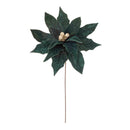 Melrose Forest Green Poinsettia Stem (Set of 2)