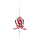 Melrose Glass Peppermint Lollipop Ornament (Set of 12)