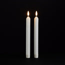 Melrose FIA Wick White Textured Taper Candle (Set of 2)