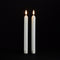 Melrose FIA Wick White Textured Taper Candle (Set of 2)