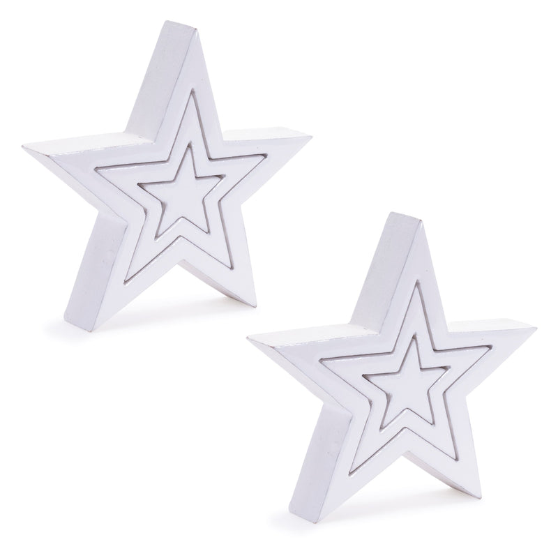 Melrose Wood Triple Star Puzzle (Set of 2)