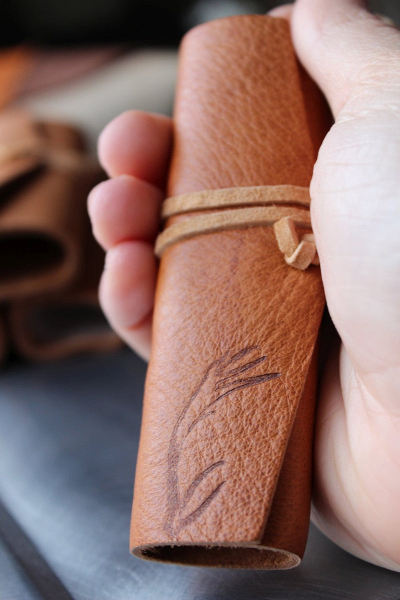 Leatherwood Bespoke Cello Rosin Supple Blend & Leather Wrap