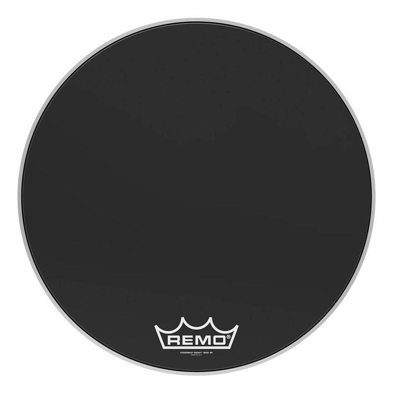 Remo PM-1424-MP Powermax Ebony Crimplock 24" Bass Drumhead