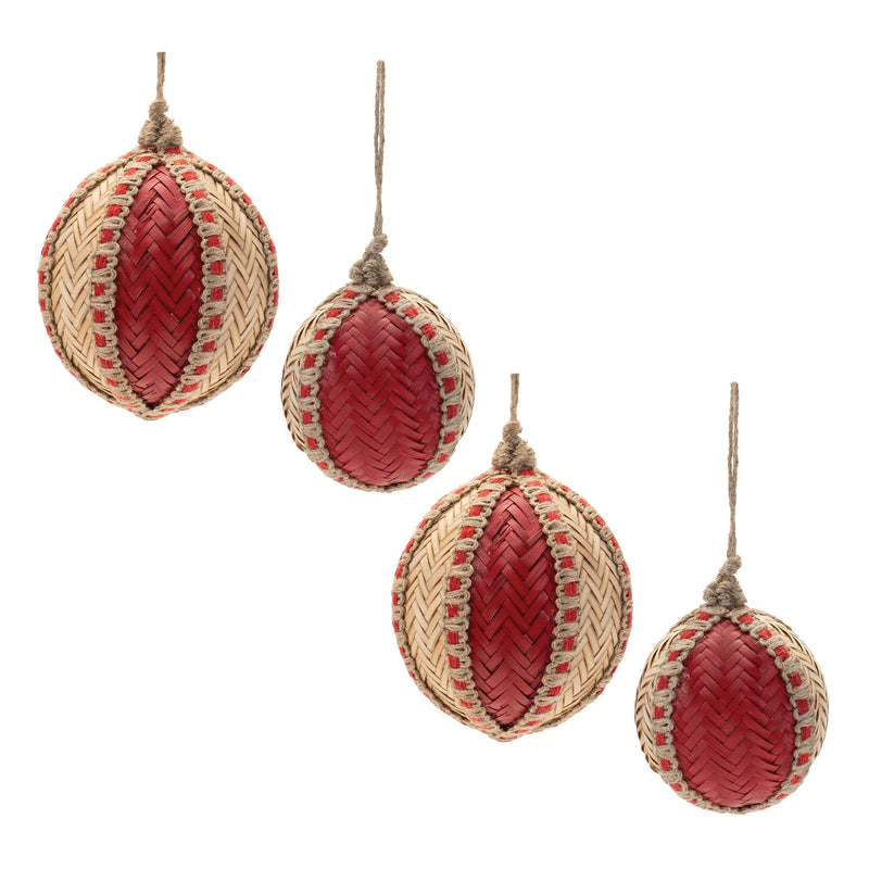Melrose Woven Bamboo Ornament (Set of 4)