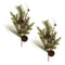 Melrose Pine and Sleigh Bell Spray (Set of 2)