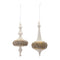 Melrose Modern Glass Finial Ornament with Gold Bead Accent (Set of 6)