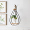 Melrose Hanging Bottle Vase in Teardrop Frame Wall Decor, Rustic, Metal