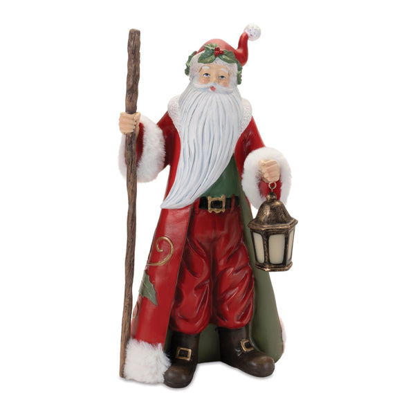 Melrose Holiday Santa with Lantern Statue 13.5"H