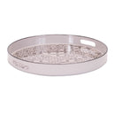 Melrose Round Ornate Geometric Print Tray 17.5"D