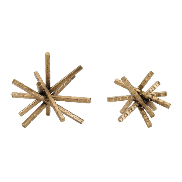 Melrose Abstract Textured Metal Sculpture (Set of 4)