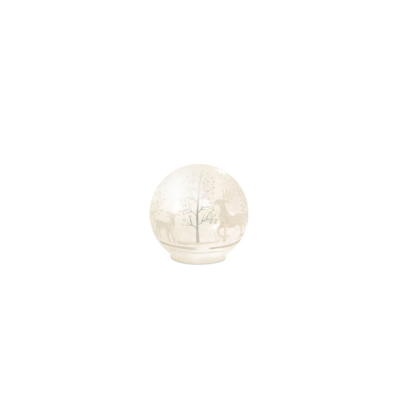 Melrose LED Frosted Glass Woodland Deer Orb (Set of 3)
