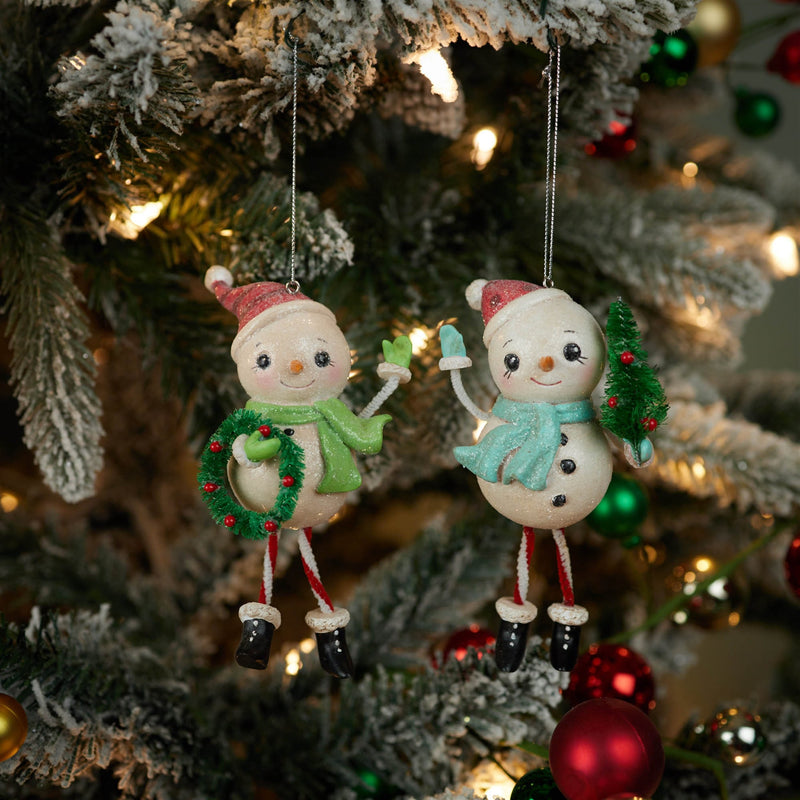 Melrose Nostalgic Snowman Ornament (Set of 12)