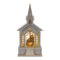 Melrose LED Snow Globe Church with Nativity 8.25"H