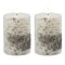 Melrose FIA Wick Birch Design Pillar Candle (Set of 2)