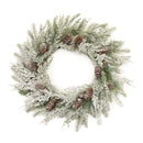 Melrose Flocked Mixed Pine and Pinecone Wreath 27"D